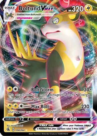 Image of Boltund VMAX 104/264  - Holofoil SWSH08 Fusion Strike - Ultra Rare
