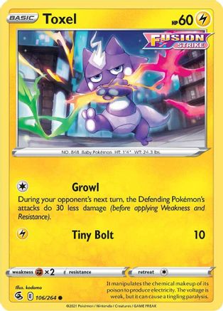 Image of Toxel (106) 106/264  SWSH08 Fusion Strike - Common