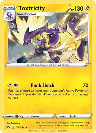 Image of Toxtricity (107) 107/264  - Reverse Holofoil SWSH08 Fusion Strike - Holo Rare