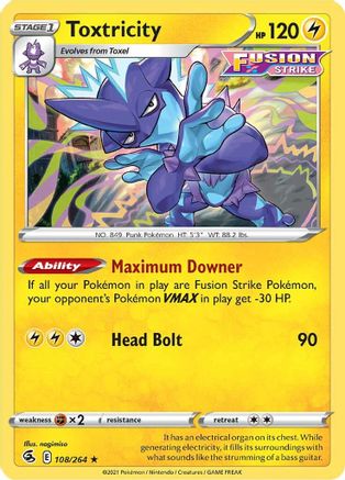 Image of Toxtricity (108) 108/264  - Holofoil SWSH08 Fusion Strike - Holo Rare