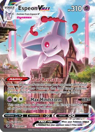 Image of Espeon VMAX (Alternate Art Secret) 270/264  - Holofoil SWSH08 Fusion Strike - Secret Rare