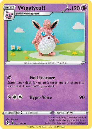 Image of Wigglytuff 111/264  SWSH08 Fusion Strike - Uncommon