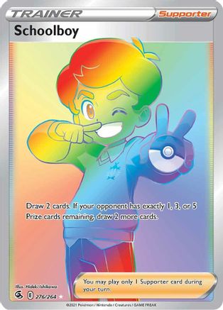Image of Schoolboy (Secret) 276/264  - Holofoil SWSH08 Fusion Strike - Secret Rare