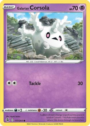 Image of Galarian Corsola 117/264  SWSH08 Fusion Strike - Common