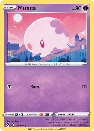 Image of Munna 121/264  SWSH08 Fusion Strike - Common