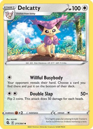 Image of Delcatty 211/264  SWSH08 Fusion Strike - Uncommon
