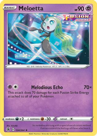 Image of Meloetta 124/264  SWSH08 Fusion Strike - Rare