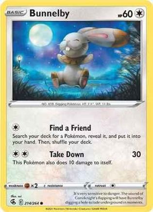 Image of Bunnelby 214/264  SWSH08 Fusion Strike - Common
