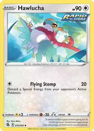 Image of Hawlucha 216/264  SWSH08 Fusion Strike - Uncommon
