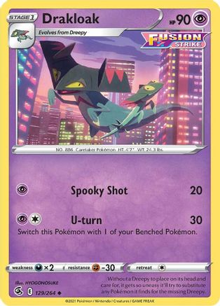 Image of Drakloak 129/264  SWSH08 Fusion Strike - Uncommon