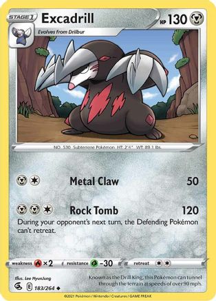Image of Excadrill 183/264  SWSH08 Fusion Strike - Uncommon