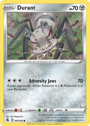 Image of Durant 184/264  SWSH08 Fusion Strike - Common