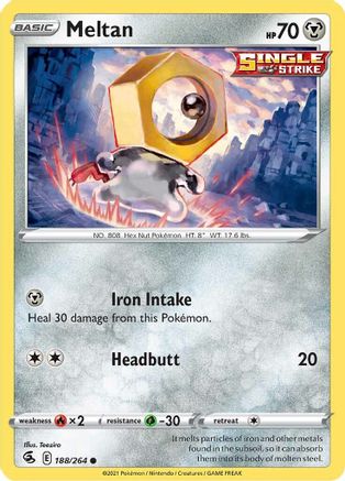 Image of Meltan 188/264  SWSH08 Fusion Strike - Common