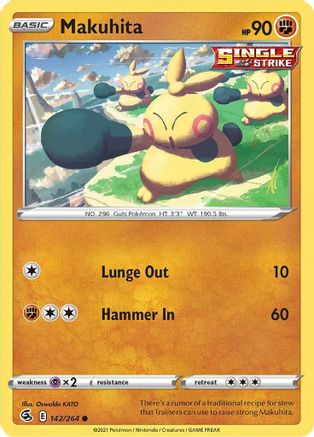Image of Makuhita 142/264  SWSH08 Fusion Strike - Common