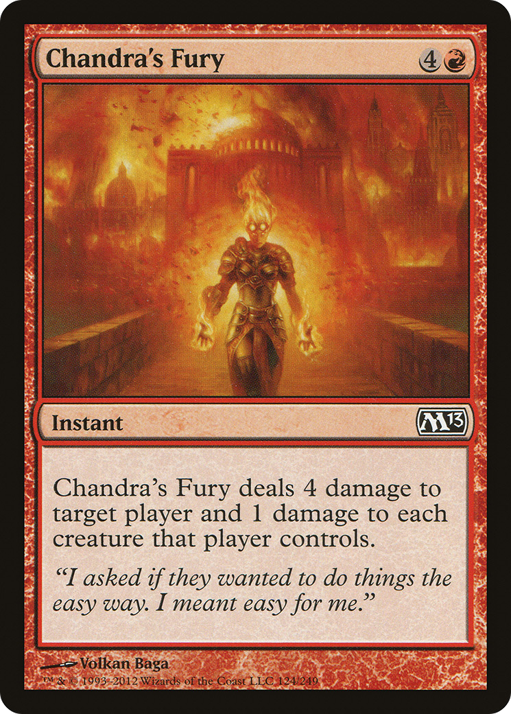 Image of Chandra's Fury (M13-124) - Magic 2013 Foil