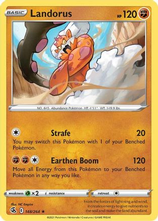 Image of Landorus 148/264  - Holofoil SWSH08 Fusion Strike - Holo Rare