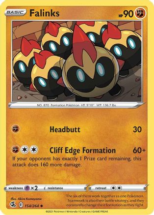 Image of Falinks (154) 154/264  - Reverse Holofoil SWSH08 Fusion Strike - Uncommon