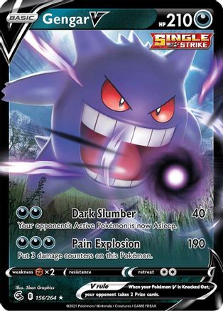 Image of Gengar V 156/264  - Holofoil SWSH08 Fusion Strike - Ultra Rare