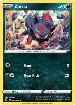 Image of Zorua 170/264  SWSH08 Fusion Strike - Common