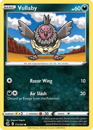 Image of Vullaby 172/264  - Reverse Holofoil SWSH08 Fusion Strike - Common