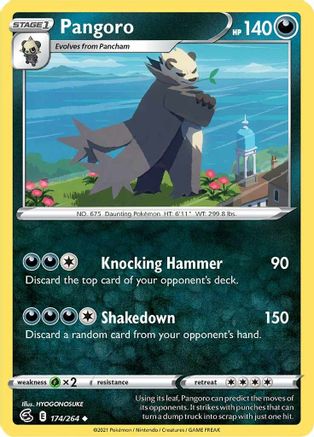 Image of Pangoro 174/264  - Reverse Holofoil SWSH08 Fusion Strike - Uncommon