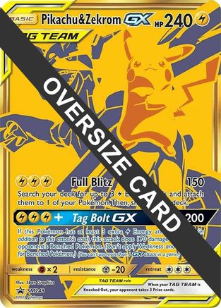 Image of Pikachu & Zekrom GX SM248  - Holofoil Jumbo Cards - Promo
