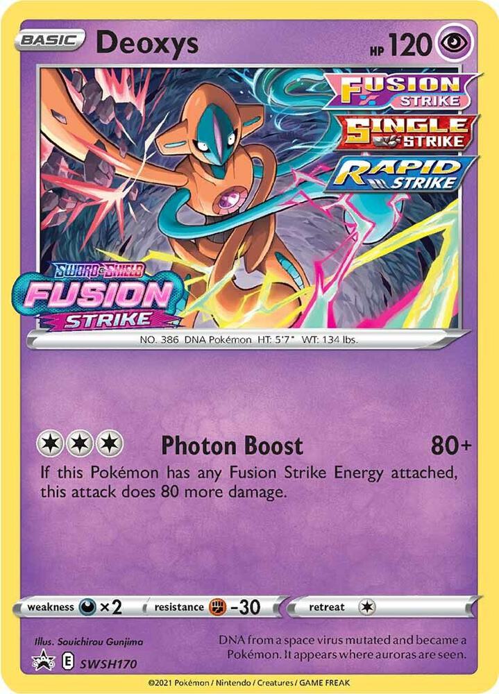 Pokemon Cards SWSH: Sword & Shield Promo Cards Deoxys - SWSH170 (Prerelease) Deoxys - SWSH170 (Prerelease) - SWSH: Sword & Shield Promo Cards