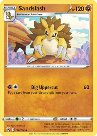 Image of Sandslash 132/264  SWSH08 Fusion Strike - Uncommon