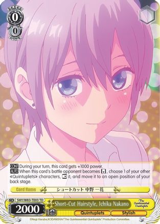 Image of Short-Cut Hairstyle, Ichika Nakano (5HY/W83-TE03 TD) - The Quintessential Quintuplets