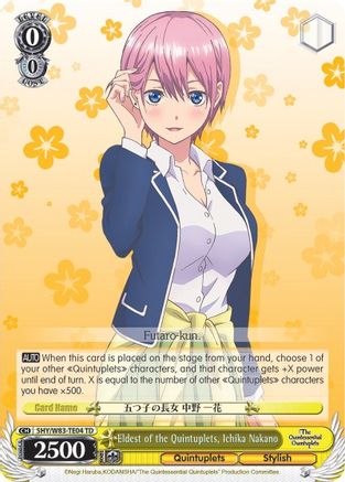 Image of Eldest of the Quintuplets, Ichika Nakano (5HY/W83-TE04 TD) - The Quintessential Quintuplets