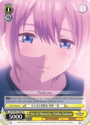 Image of Air of Maturity, Ichika Nakano (5HY/W83-TE06 TD) - The Quintessential Quintuplets