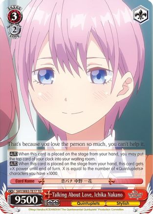Image of Talking About Love, Ichika Nakano (5HY/W83-TE17 TD) - The Quintessential Quintuplets