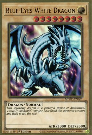 Image of Blue-Eyes White Dragon (MGED-EN001) - Maximum Gold: El Dorado 1st Edition