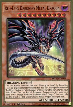 Image of Red-Eyes Darkness Metal Dragon (Alternate Art) (MGED-EN009) - Maximum Gold: El Dorado 1st Edition