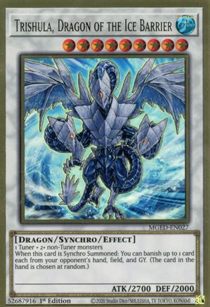 Image of Trishula, Dragon of the Ice Barrier (MGED-EN027) - Maximum Gold: El Dorado 1st Edition