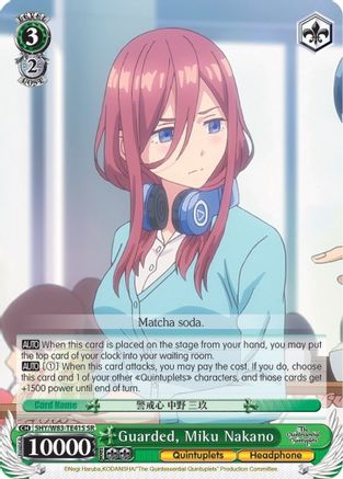 Image of Guarded, Miku Nakano (SR) (5HY/W83-TE41S SR) - The Quintessential Quintuplets
