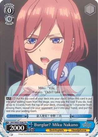 Image of Burglar? Miku Nakano (5HY/W83-TE46 TD) - The Quintessential Quintuplets