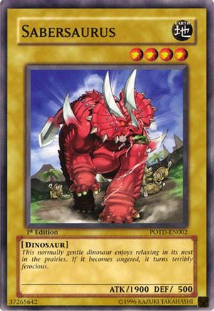 Image of Sabersaurus (POTD-EN002) - Power of the Duelist 1st Edition