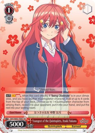Image of Youngest of the Quintuplets, Itsuki Nakano (5HY/W83-TE85 TD) - The Quintessential Quintuplets