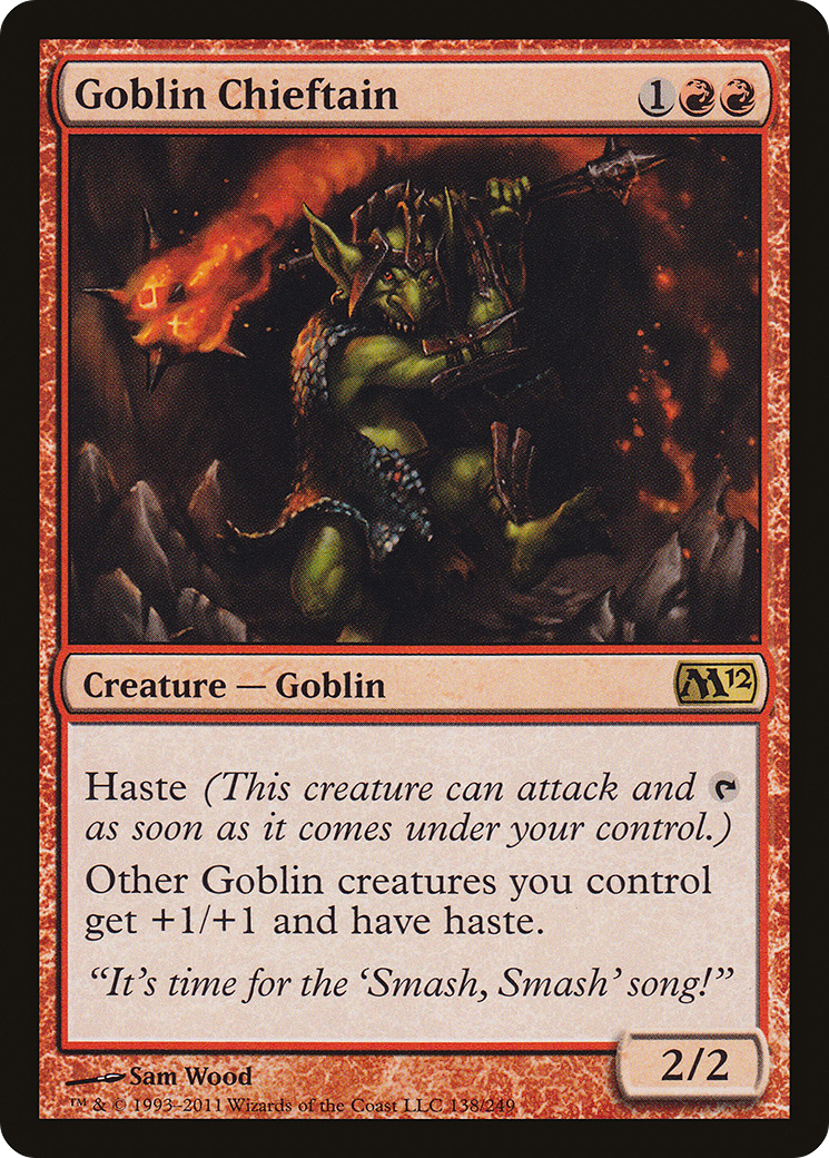 Image of Goblin Chieftain (M12-138) - Magic 2012 Foil