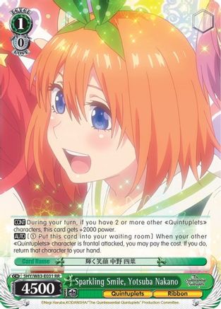 Image of Sparkling Smile, Yotsuba Nakano (5HY/W83-E031 RR) - The Quintessential Quintuplets