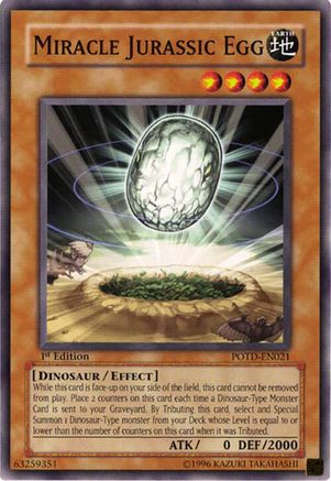 Image of Miracle Jurassic Egg (POTD-EN021) - Power of the Duelist 1st Edition