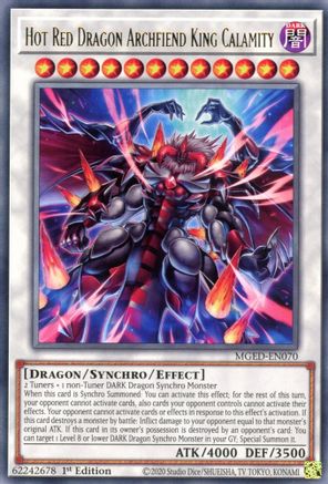 Image of Hot Red Dragon Archfiend King Calamity (MGED-EN070) - Maximum Gold: El Dorado 1st Edition