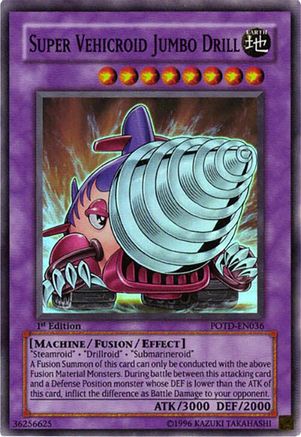Image of Super Vehicroid Jumbo Drill (POTD-EN036) - Power of the Duelist 1st Edition