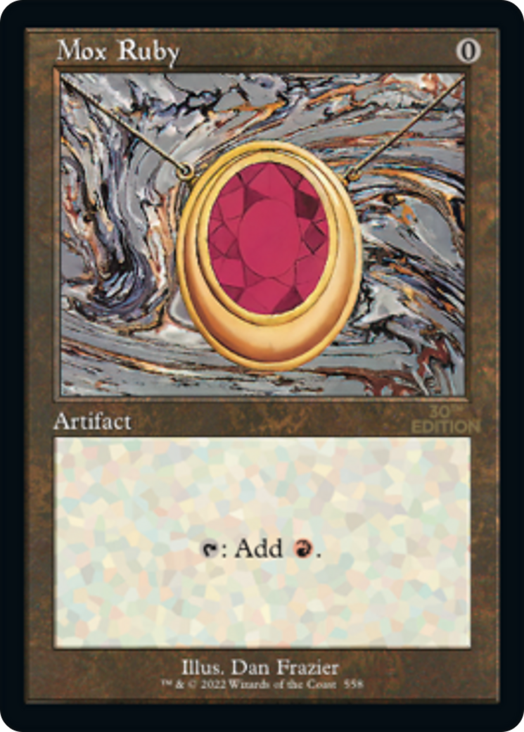 Image of Mox Ruby (Retro Frame) (30A-558) - 30th Anniversary Edition
