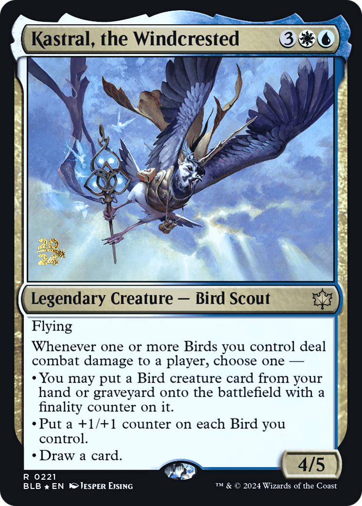 Image of Kastral, the Windcrested (PRE-221) - Bloomburrow Promos Foil