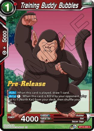 Image of Training Buddy Bubbles (BT15-006) - Saiyan Showdown PreRelease Cards