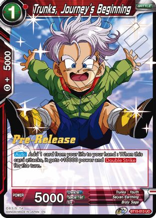 Image of Trunks, Journey's Beginning (BT15-013) - Saiyan Showdown PreRelease Cards