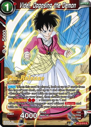 Image of Videl, Opposing the Demon (BT15-015) - Saiyan Showdown PreRelease Cards