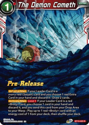 Image of The Demon Cometh (BT15-023) - Saiyan Showdown PreRelease Cards